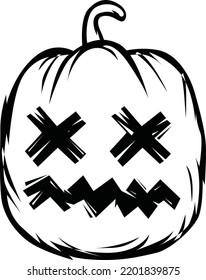 ilustración de la línea de calabaza