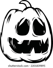 illustration of pumpkin line art