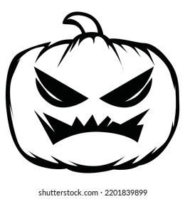 illustration of pumpkin line art