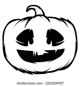 illustration of pumpkin line art