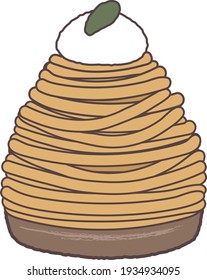 Illustration of pumpkin mont blanc