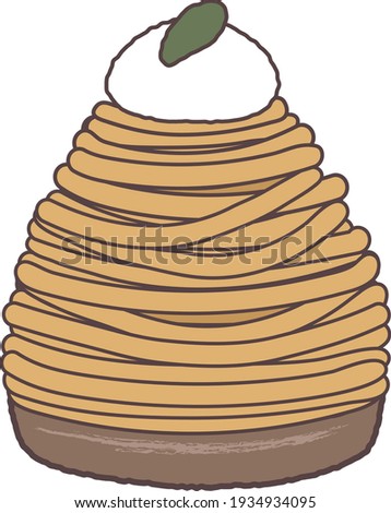 Illustration of pumpkin mont blanc
