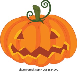 illustration of pumpkin on white