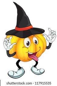 illustration of a pumpkin on a white background