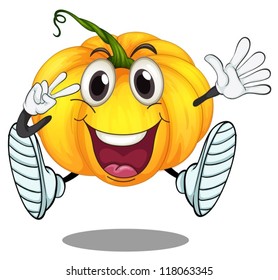 illustration of a pumpkin on a white background