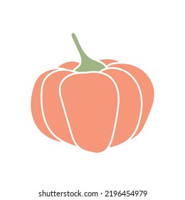 illustration of pumpkin on a white background. vector illustration