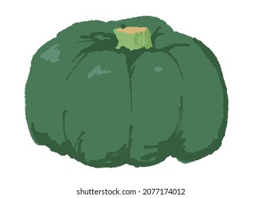 
Illustration of a pumpkin with a rough and warm touch