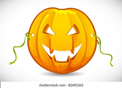 ilustración de la máscara de forma de calabaza para halloween