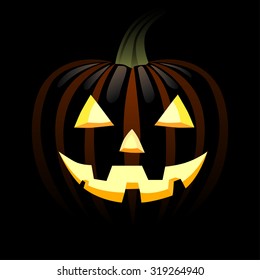 Illustration of a pumpkin with a smile