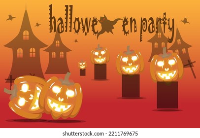 illustration pumpkin vector jack-o-lantern halloween background october holiday design horror celebration spooky autumn yellow on isolated background