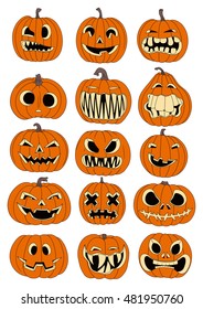 Illustration of pumpkins for Halloween