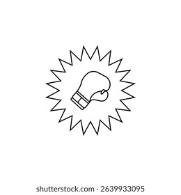 Illustration punch in boxing glove