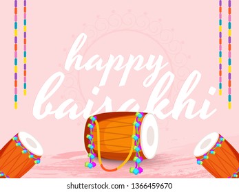 Illustration Of Punjabi Festival Baisakhi Celebration Background.