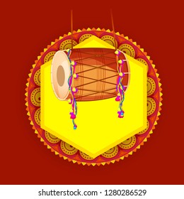 Illustration of punjabi festival lohri background.