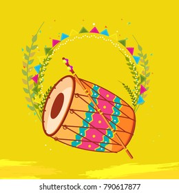 Illustration of punjabi festival lohri greeting card background.