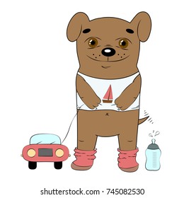 Illustration of a puppy