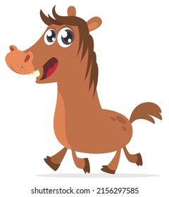 Ilustración del caballo de castaño rojo. Caricatura vectorial