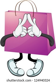Illustration of a purple bag on a white background
