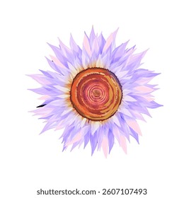 illustration of a purple blooming flower icon without background