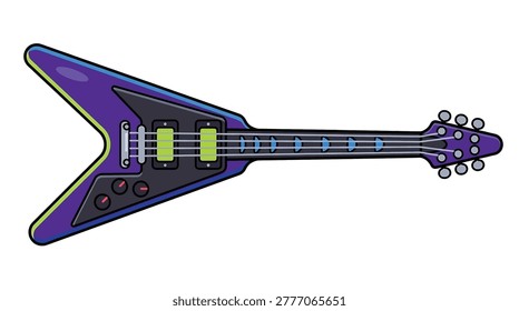 Illustration of a purple electric guitar