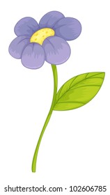 Illustration of a purple flower