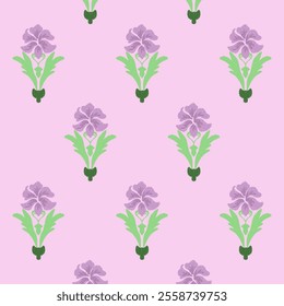 Illustration of purple flower pattern