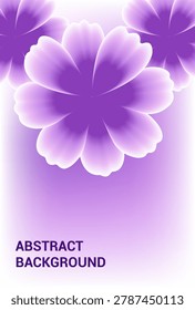An illustration of purple flowers on a gradient background