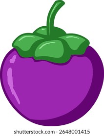 Illustration of a Purple Mangosteen
