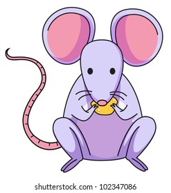 Illustration of a purple mouse