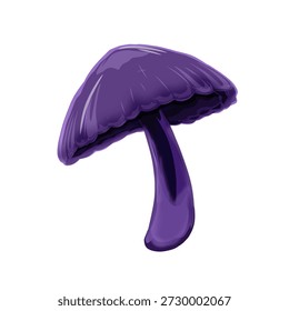 Illustration von violettem Pilz ohne Hintergrund