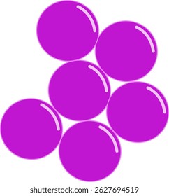 Illustration of Purple Staphylococcus Aureus