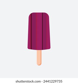 Illustration of a Purple stick ice cream, Grape picole. Ideal for catalogs, informational and institutional material