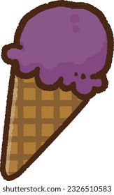 illustration of purple sweet potato 