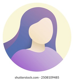 Illustration purple user profile icon