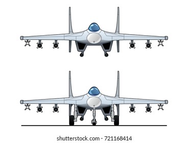 illustration of a pursuit plane.  Simple gradients only - no gradient mesh.