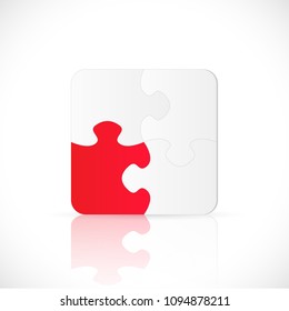 Illustration of a puzzle design isolated on a white background.