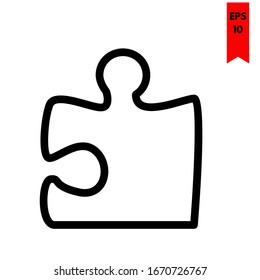 illustration of puzzle flat icon