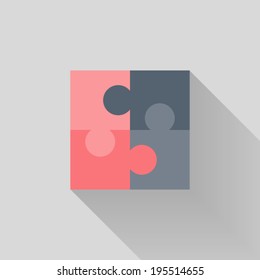 Illustration of Puzzle Flat icon