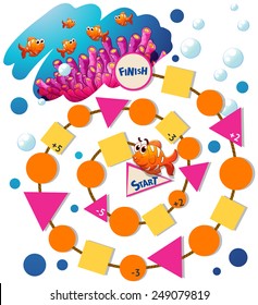 Illustration of a puzzle game with underwater scene