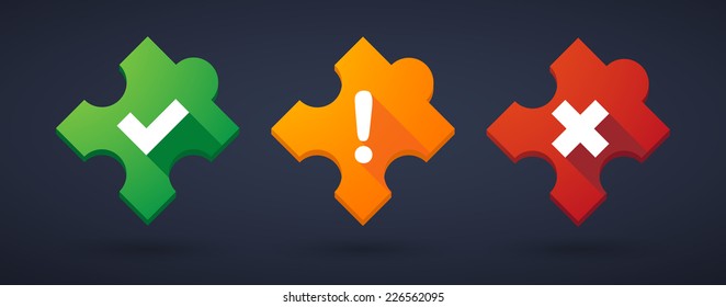 Illustration of a puzzle piece icon set with survey icons