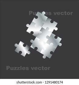 
Illustration of puzzles on a dark background gradient toy abstraction abstraction print vector icon
