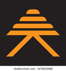 illustration of a pyramid in lines