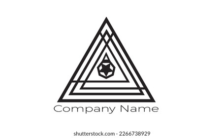 illustration of a pyramid, and Logo