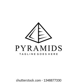 illustration pyramid sign is made clean modern hallmark of the sign of the Egyptian state logo design