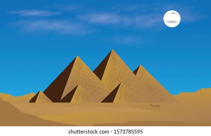 illustration of a pyramid view design, can be use for any design project