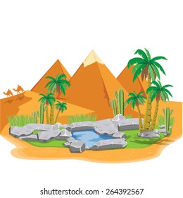 illustration. pyramids Giza. vector