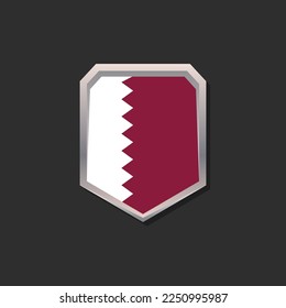 Illustration of Qatar flag Template