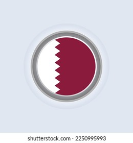 Illustration of Qatar flag Template
