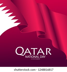 Illustration Of Qatar National Day Background.