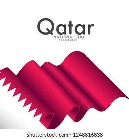 Illustration Of Qatar National Day Background.